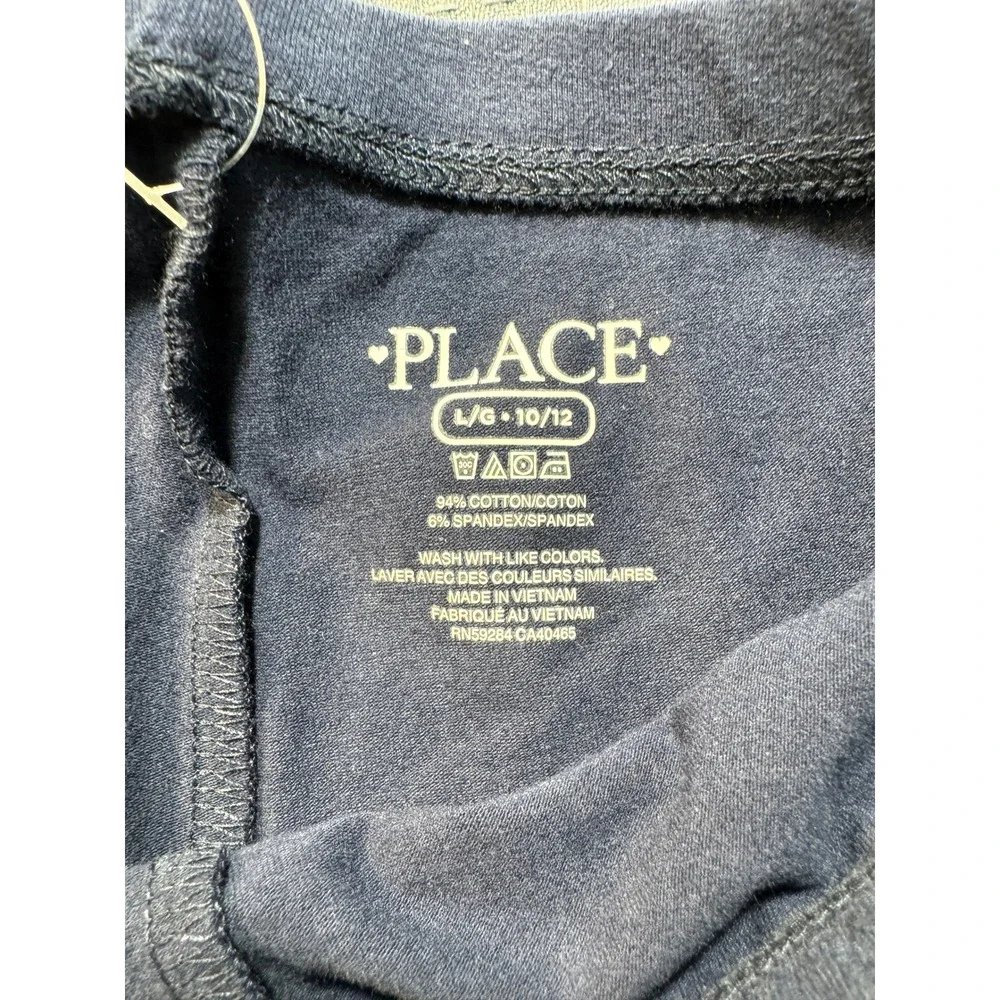 The Children's Place Lace-Up Legging Girls L 10/12 Tidal Navy Blue